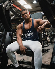 Muscle fitness clothing, men's sports vest, sleeveless, breathable, elastic, dog fashion brand equipment, training, running, summer new style