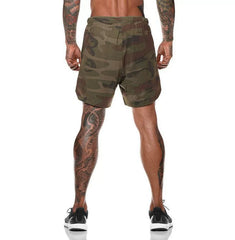 Solid color new sports pants men's mid length pants five quarter length pants fitness pants quick drying breathable elastic muscle shorts trendy plus size