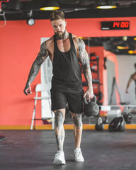 Sports and fitness clothing, men's vest, cross shaped camisole, sleeveless equipment, training, running, tight fitting, quick drying, elastic, plus size trend