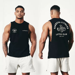 Sports vest, men's camisole, sleeveless vest, T-shirt, loose trendy brand, running, fitness, muscle training, iron dog brother training