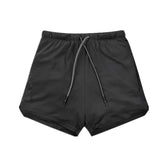 Solid color new sports pants men's mid length pants five quarter length pants fitness pants quick drying breathable elastic muscle shorts trendy plus size