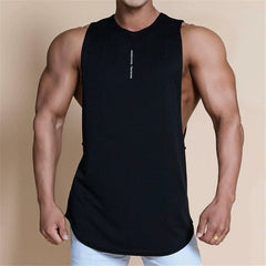New sports and fitness clothes, men's vest, camisole, sleeveless equipment, super strong running, sweat wicking, breathable, muscle type, iron wave