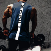 Sports vest for men, sleeveless, quick drying, breathable mesh fabric, fitness muscle training, basketball, iron dog, trendy brand