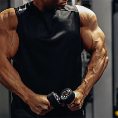Sports vest for men, sleeveless, quick drying, breathable mesh fabric, fitness muscle training, basketball, iron dog, trendy brand