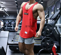 Fitness International's new sports and fitness vest, men's trendy brand sleeveless top, muscle type breathable iron training