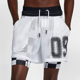 Sports shorts for men, quick drying breathable elastic mesh basketball pants, training lining, anti glare and leak proof large size