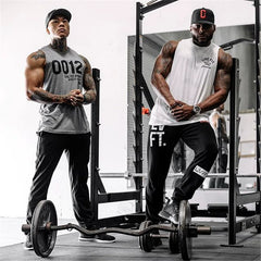 New sports vest for men, fitness camisole, muscle type, iron wave brand, running breathable T-shirt, elastic sleeveless large size