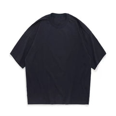 Sports short sleeved men's T-shirt loose fit fitness international solid color Korean version European and American style muscle rolling iron dog American trend plus size