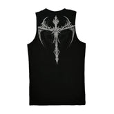 Sports shoulder men's sleeveless quick drying elastic breathable vest, fitness muscle massage, iron dog, American fashion brand training, tight fitting