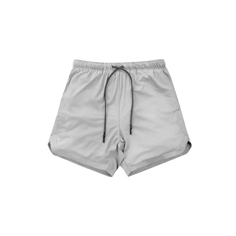Solid color new sports pants men's mid length pants five quarter length pants fitness pants quick drying breathable elastic muscle shorts trendy plus size