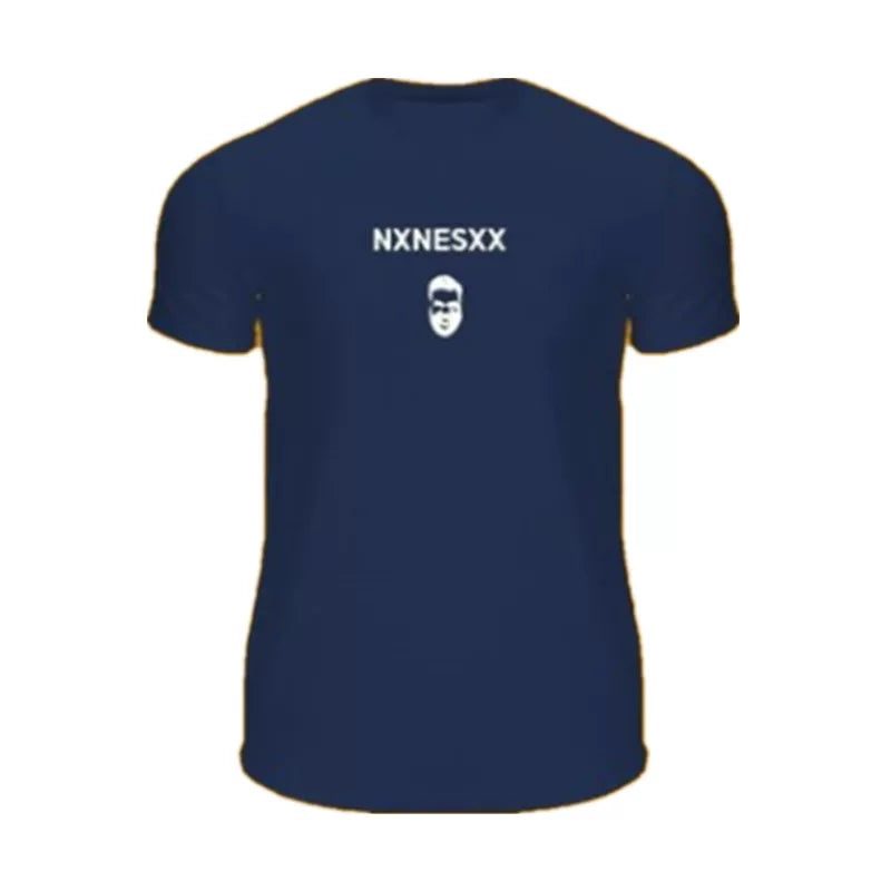 Fitness International Sports Short sleeved Men's T-shirt High Street Ins Super Fire Muscle Training Rolling Iron Running Trendy Brand Leisure Large Size