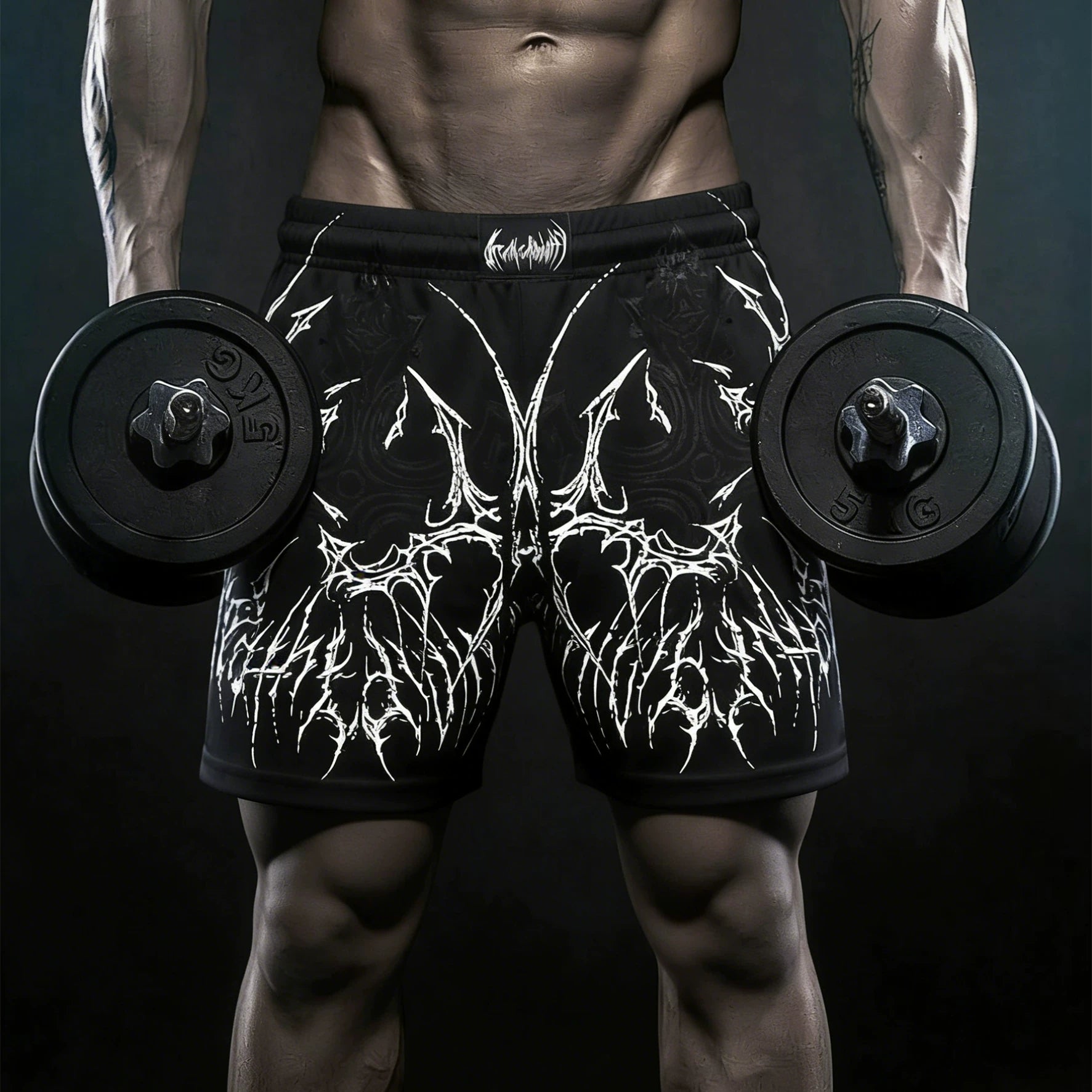 Sports shorts for men, quarter and five inch shorts, quick drying, breathable, elastic, running, exercise, squat, fitness, muscle building, American fashion brand