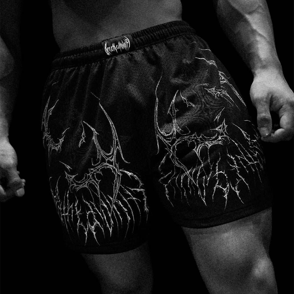 Sports shorts, three quarter shorts, men's quick drying, breathable, elastic, running training, fitness, muscle massage, iron dog, American fashion brand