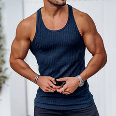 Sports vest men's fitness suit quick drying elastic cross shaped suspender fitness training, iron dog brother trendy brand plus size