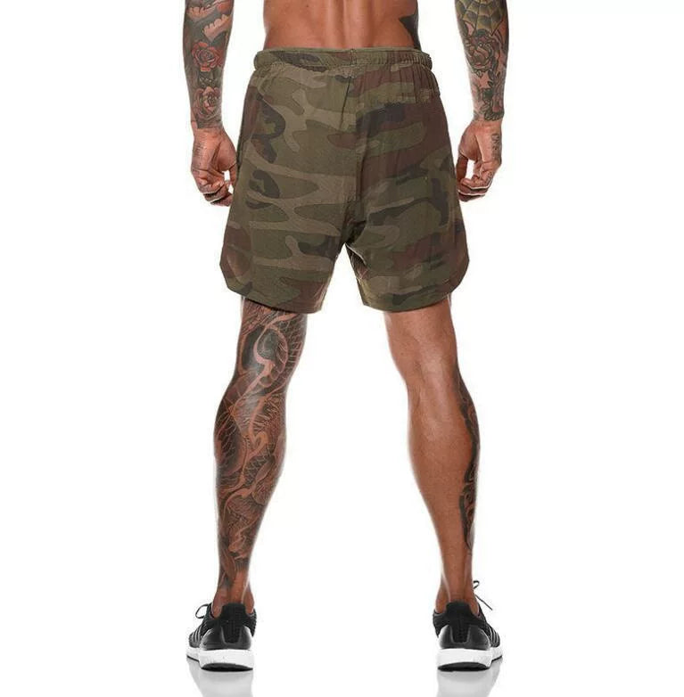 Solid color new sports pants men's mid length pants five quarter length pants fitness pants quick drying breathable elastic muscle shorts trendy plus size