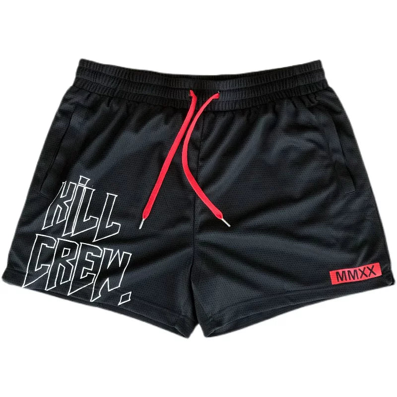 Sports pants, men's shorts, 3/4/5 pants, quick drying, stretch, fitness, muscle training, running, iron dog brothers