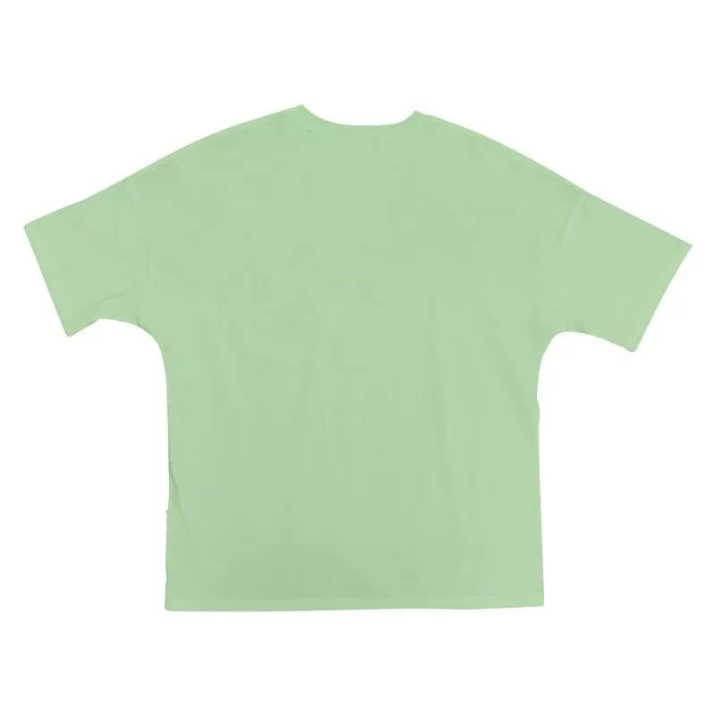 Sports short sleeved men's T-shirt loose fit fitness international solid color Korean version European and American style muscle rolling iron dog American trend plus size