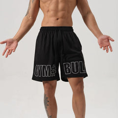 Mesh quick drying sports shorts, elastic breathable fitness pants, JSGJ brand men's training quarter length pants, polyester fiber shorts