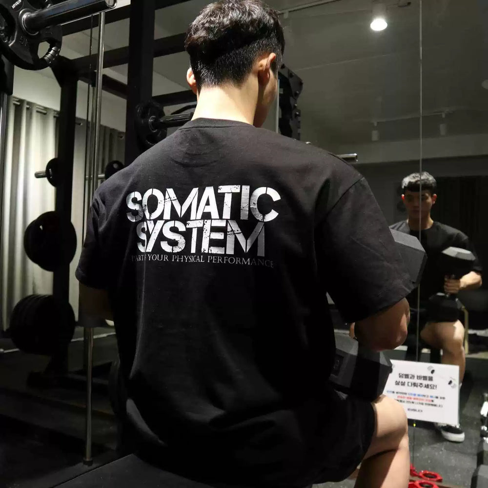 Sports short-sleeved men's T-shirt loose trendy brand fitness training muscle iron dog brothers summer thin version ins super hot