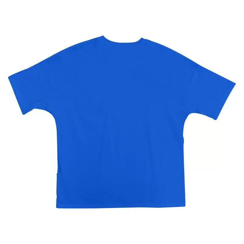 Sports short sleeved men's T-shirt loose fit fitness international solid color Korean version European and American style muscle rolling iron dog American trend plus size