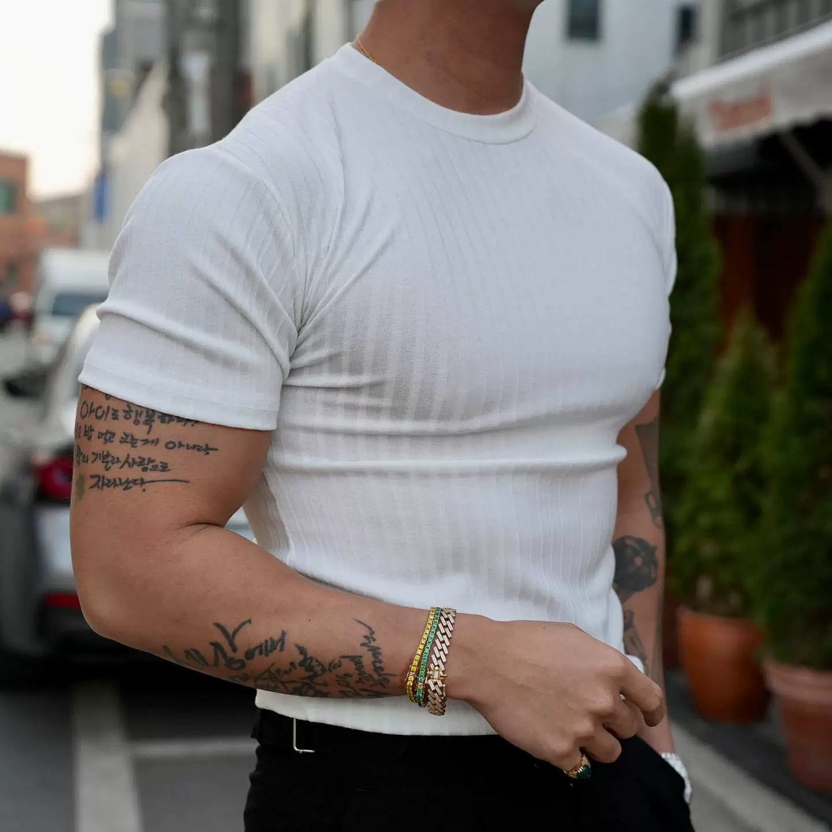 Sports short sleeved men's T-shirt fitness suit, tight fitting, fast drying, high elasticity, slim fit, muscle massage, iron dog brother, American trendy brand
