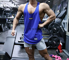 Fitness International's new sports and fitness vest, men's trendy brand sleeveless top, muscle type breathable iron training