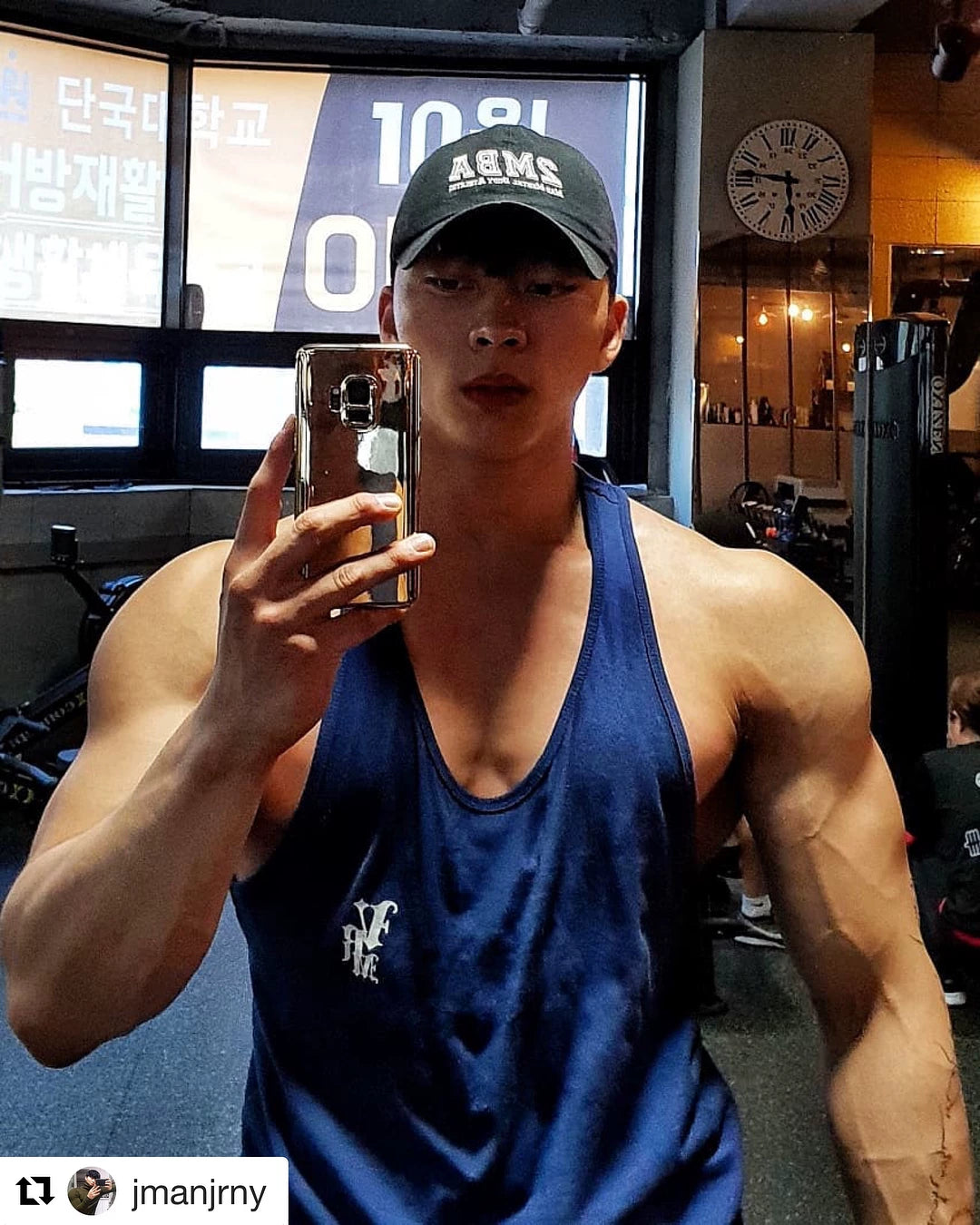 Fitness International Sports Tank Top Men's Sleeveless Top Muscle Type American Iron Dog Running Training Elastic Cotton Trendy Brand