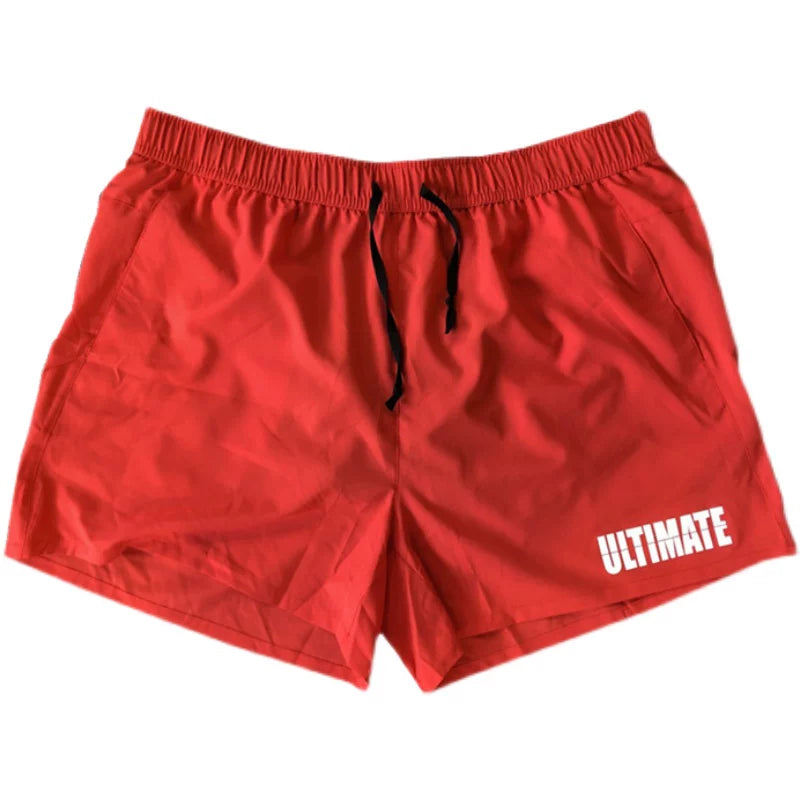 Sports and fitness shorts for men, 3/4 split shorts, quick drying, breathable, elastic, muscle type, iron dog, trendy brand, deep squat size