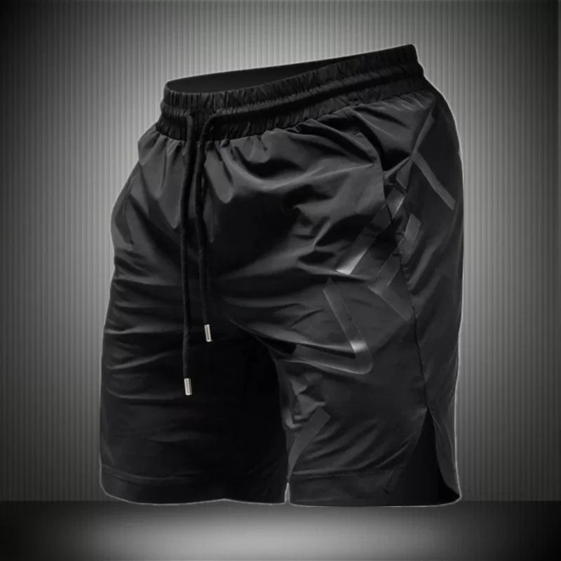 New sports suit men's fitness show muscle type five quarter pants short sleeved T-shirt shorts quick drying breathable training plus size