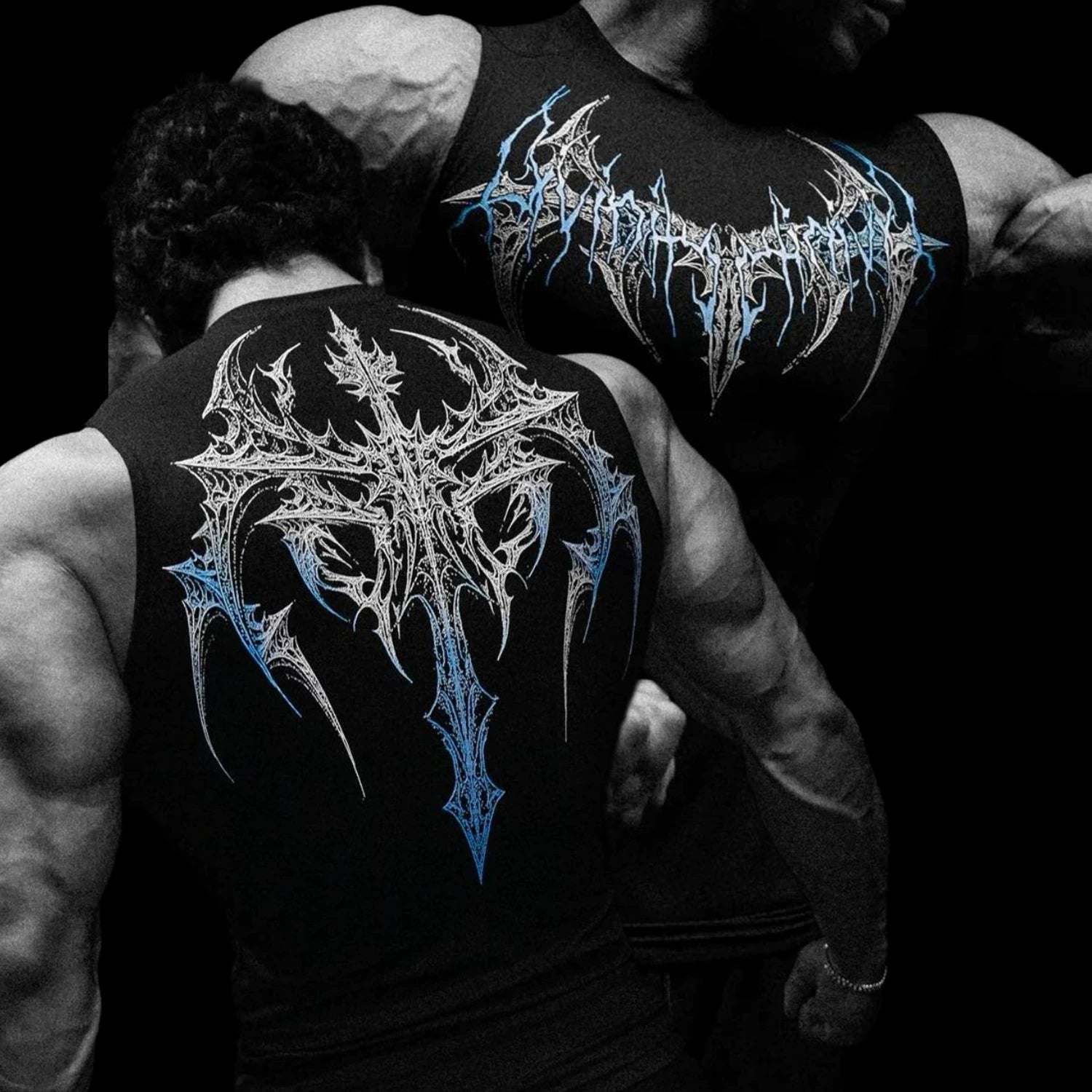 Sports shoulder men's sleeveless quick drying elastic breathable vest, fitness muscle massage, iron dog, American fashion brand training, tight fitting