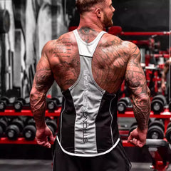 New sports vest men's tight fitting clothes fitness international quick drying clothes muscle massage iron American elastic sleeveless plus size trend