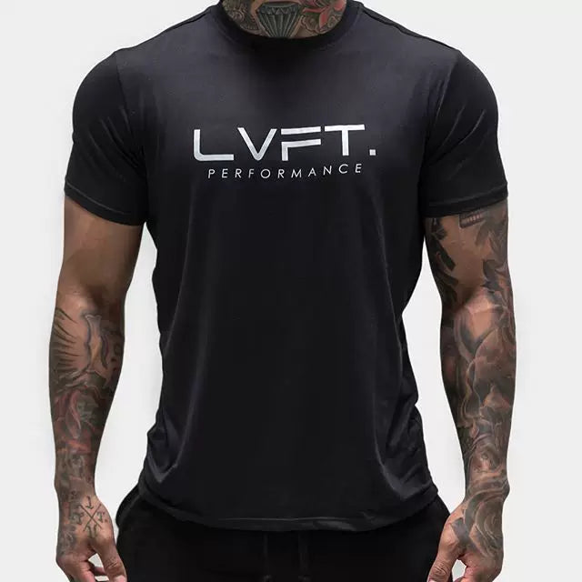 Summer new sports men's short sleeved T-shirt muscle fitness clothes, iron dog brothers, Meichao brand running training basketball