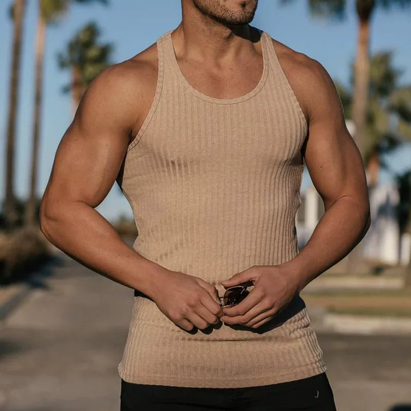 Sports vest men's fitness suit quick drying elastic cross shaped suspender fitness training, iron dog brother trendy brand plus size