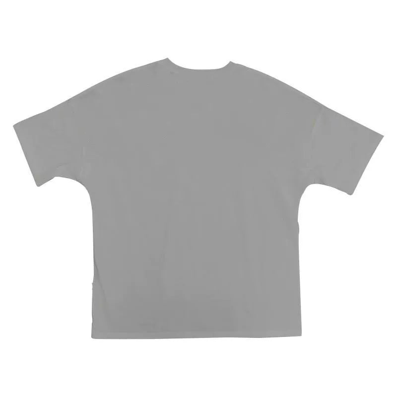 Sports short sleeved men's T-shirt loose fit fitness international solid color Korean version European and American style muscle rolling iron dog American trend plus size