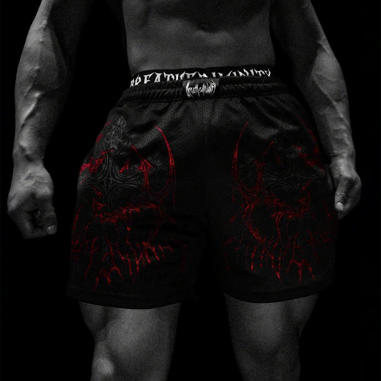 Sports shorts, three quarter shorts, men's quick drying, breathable, elastic, running training, fitness, muscle massage, iron dog, American fashion brand
