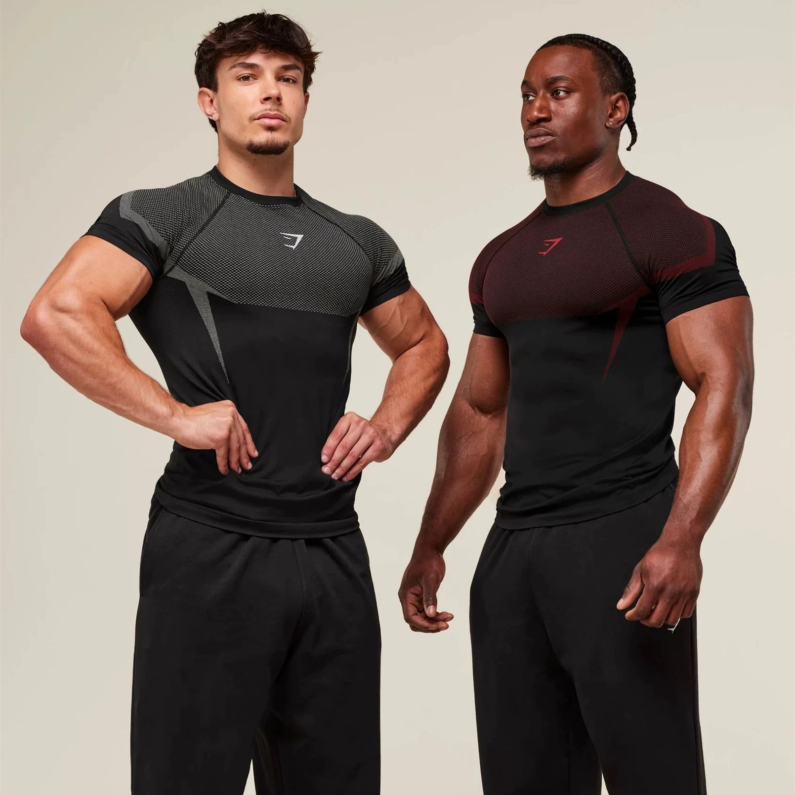 Sports Short sleeved Men's T-shirt Fitness Quick drying Breathable American Trendy Brand Muscle Brushing Iron Cuffs Round Neck Insert Shoulder Sleeve