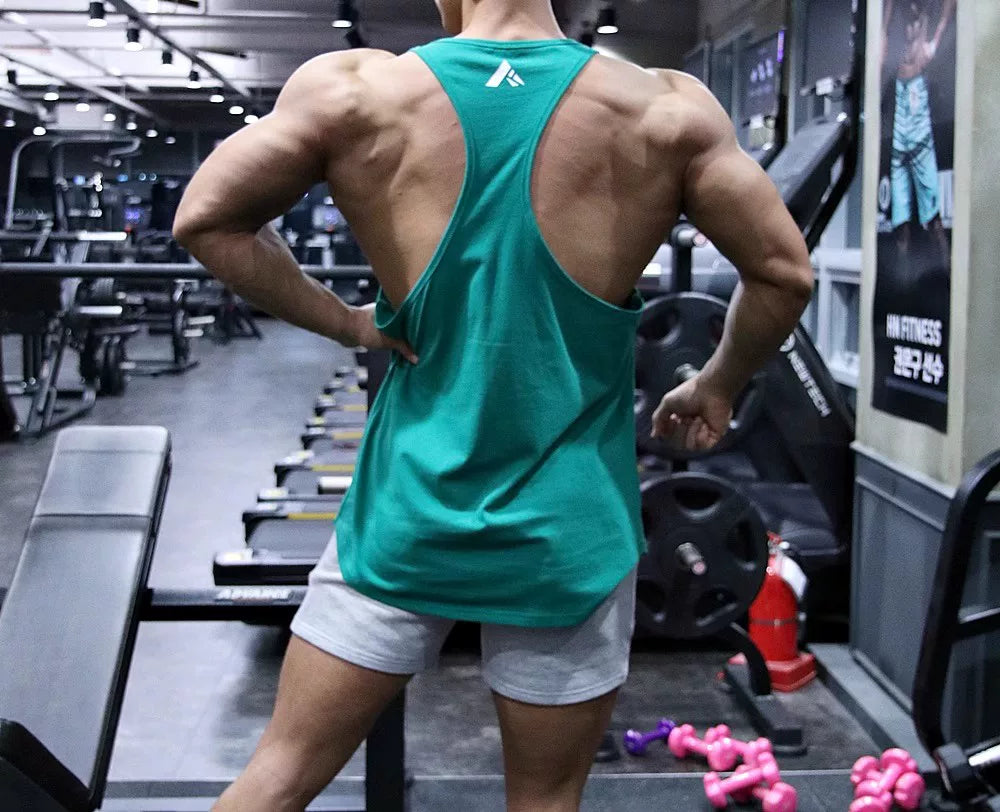 Fitness International's new sports and fitness vest, men's trendy brand sleeveless top, muscle type breathable iron training