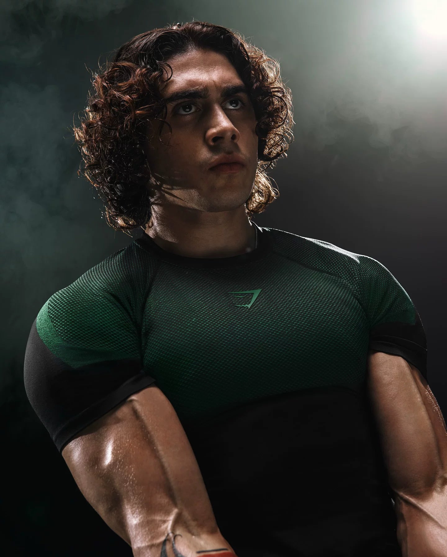 Sports Short sleeved Men's T-shirt Fitness Quick drying Breathable American Trendy Brand Muscle Brushing Iron Cuffs Round Neck Insert Shoulder Sleeve