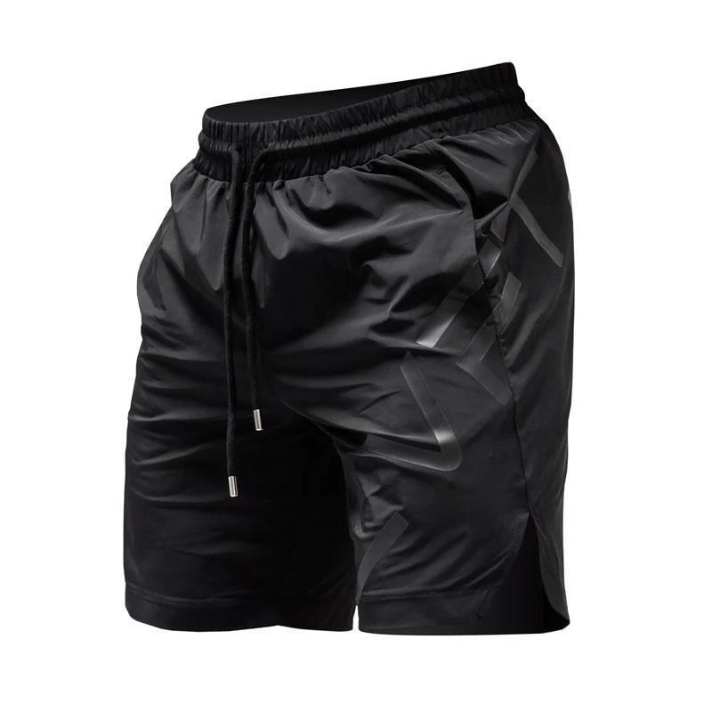 New sports suit men's fitness show muscle type five quarter pants short sleeved T-shirt shorts quick drying breathable training plus size