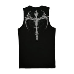Sports shoulder men's sleeveless quick drying elastic breathable vest, fitness muscle massage, iron dog, American fashion brand training, tight fitting